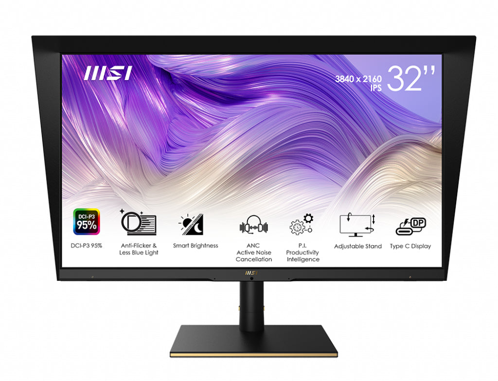 MSI Summit MS321UP computer monitor 32" 3840 x 2160 pixels 4K Ultra HD LED Black, Gold