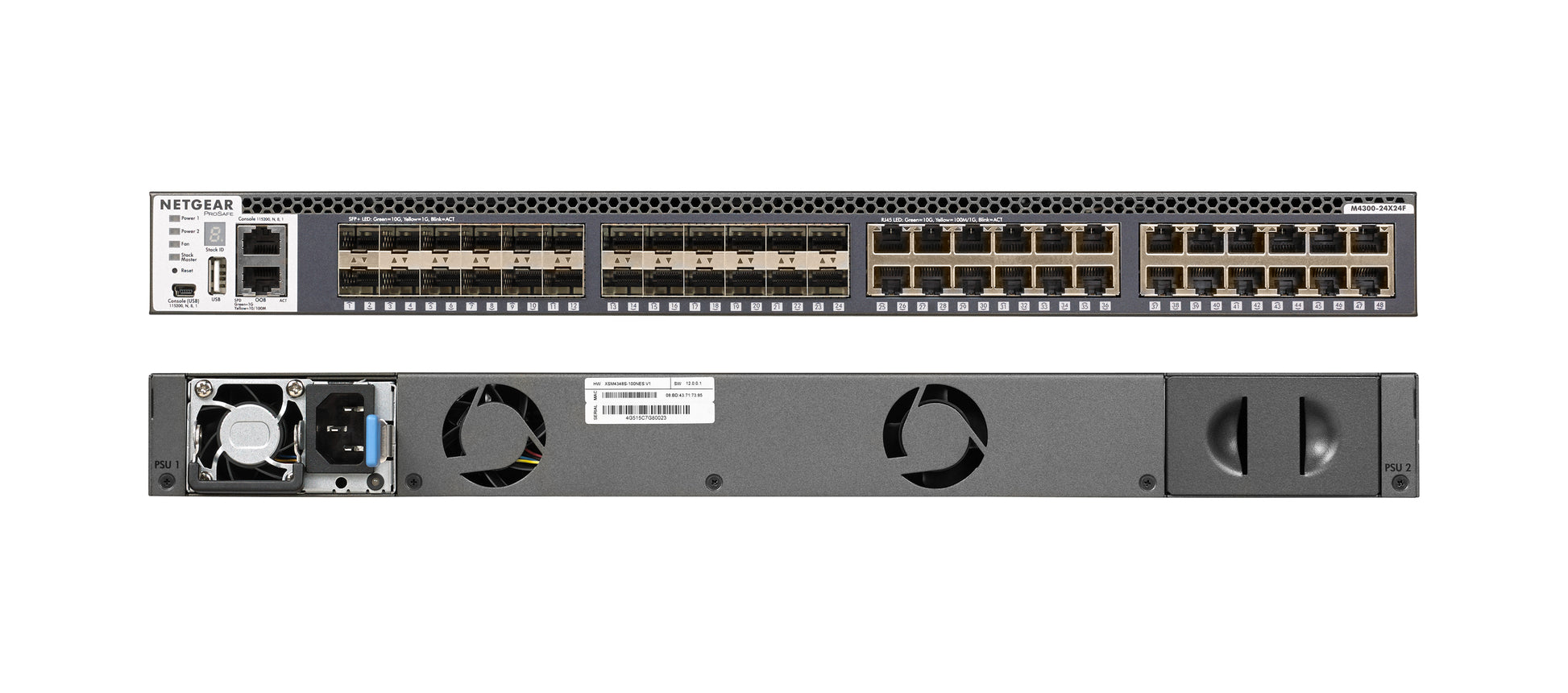 NETGEAR M4300-24X24F/US/EMEA Managed 10G Ethernet (100/1000/10000) 1U Gray
