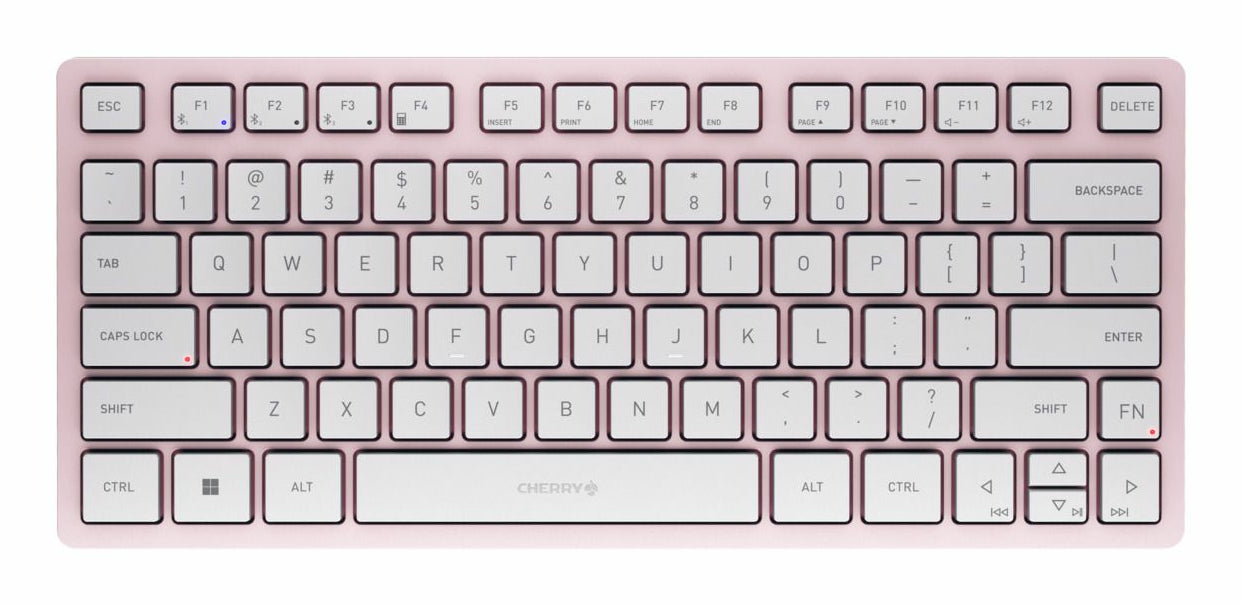 CHERRY KW 7100 MINI BT keyboard Universal Bluetooth QWERTY US English Pink, White