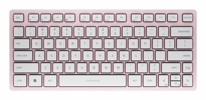 CHERRY KW 7100 MINI BT keyboard Universal Bluetooth QWERTY US English Pink, White