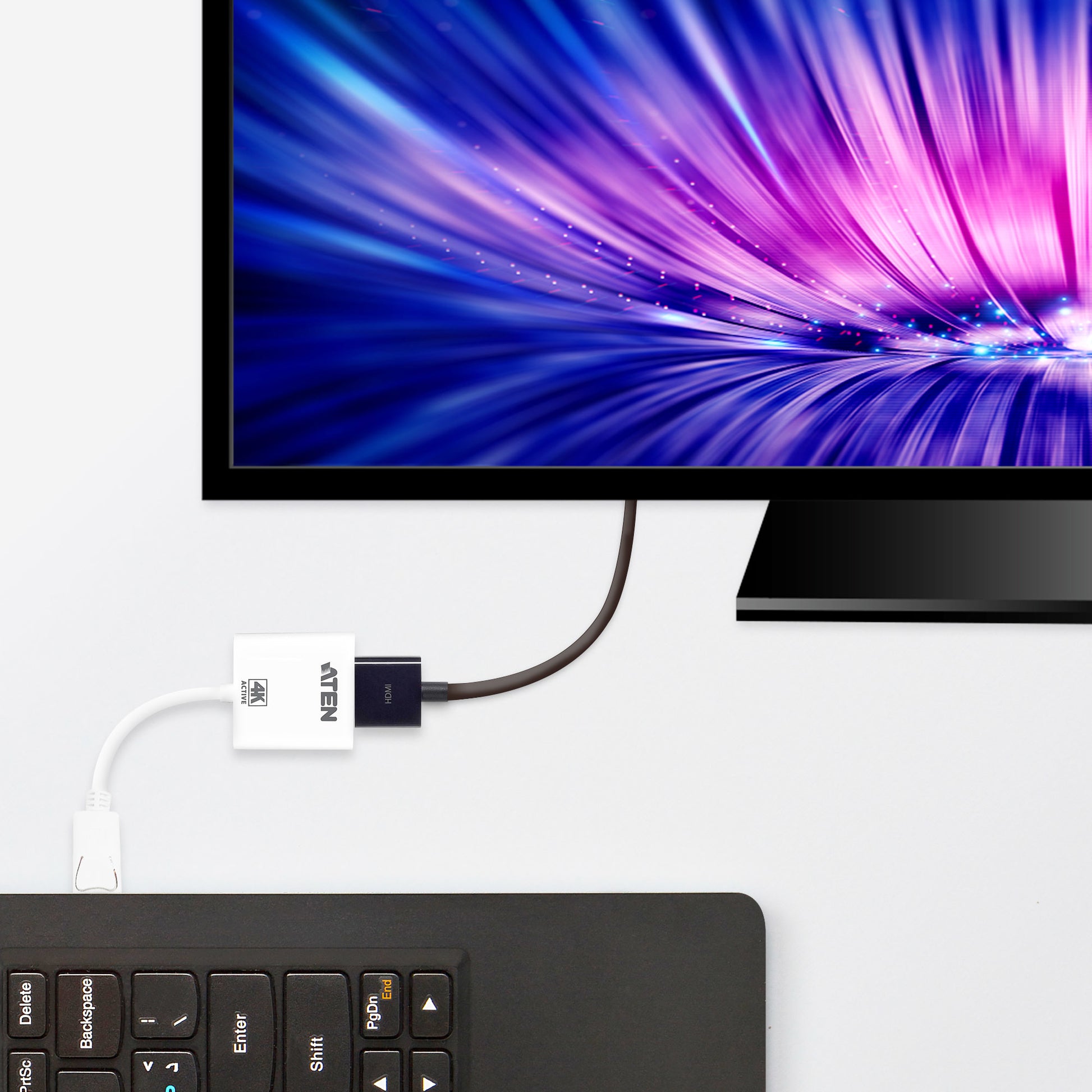ATEN VC986 video cable adapter DisplayPort HDMI White
