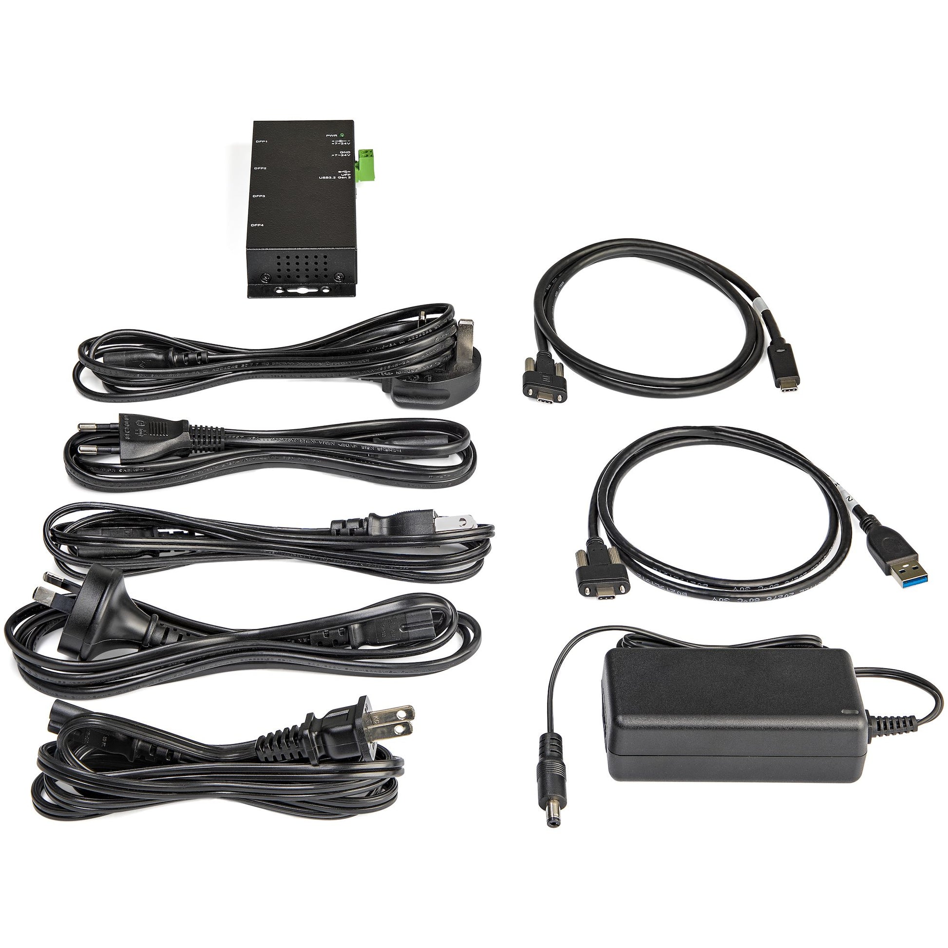 StarTech.com HB31C2A2CME interface hub USB 3.2 Gen 2 (3.1 Gen 2) Type-C 10000 Mbit/s Black