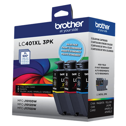 Brother LC401XL3PKS ink cartridge 1 pc(s) Original High (XL) Yield Cyan, Magenta, Yellow