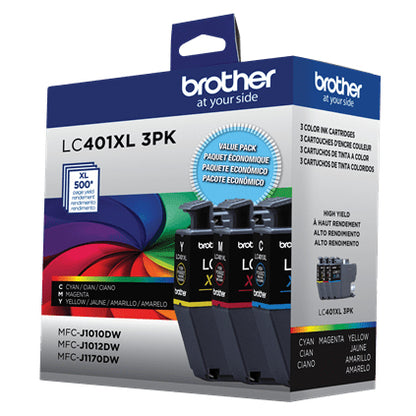 Brother LC401XL3PKS ink cartridge 1 pc(s) Original High (XL) Yield Cyan, Magenta, Yellow