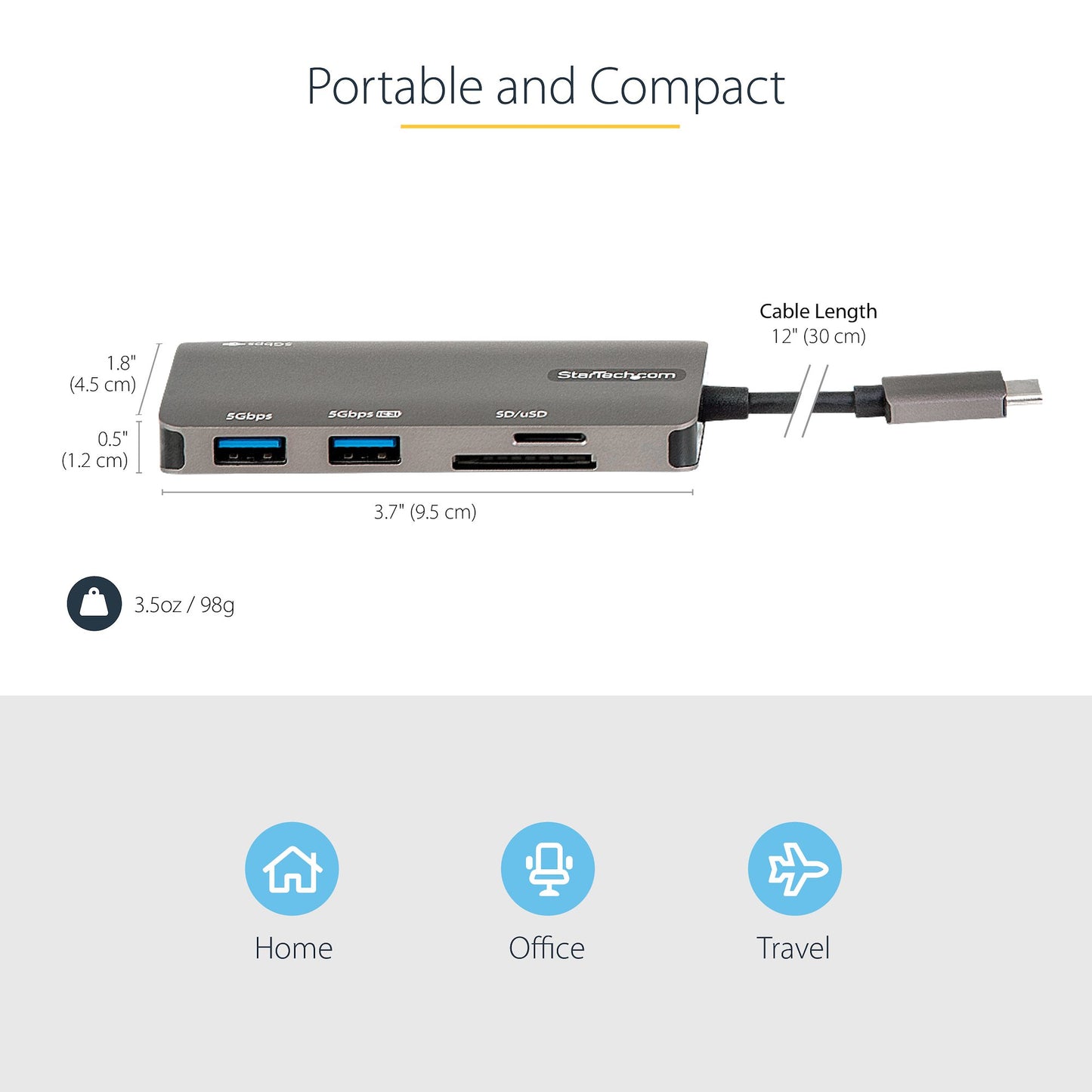 StarTech.com DKT30CHSDPD laptop dock/port replicator Wired Gray