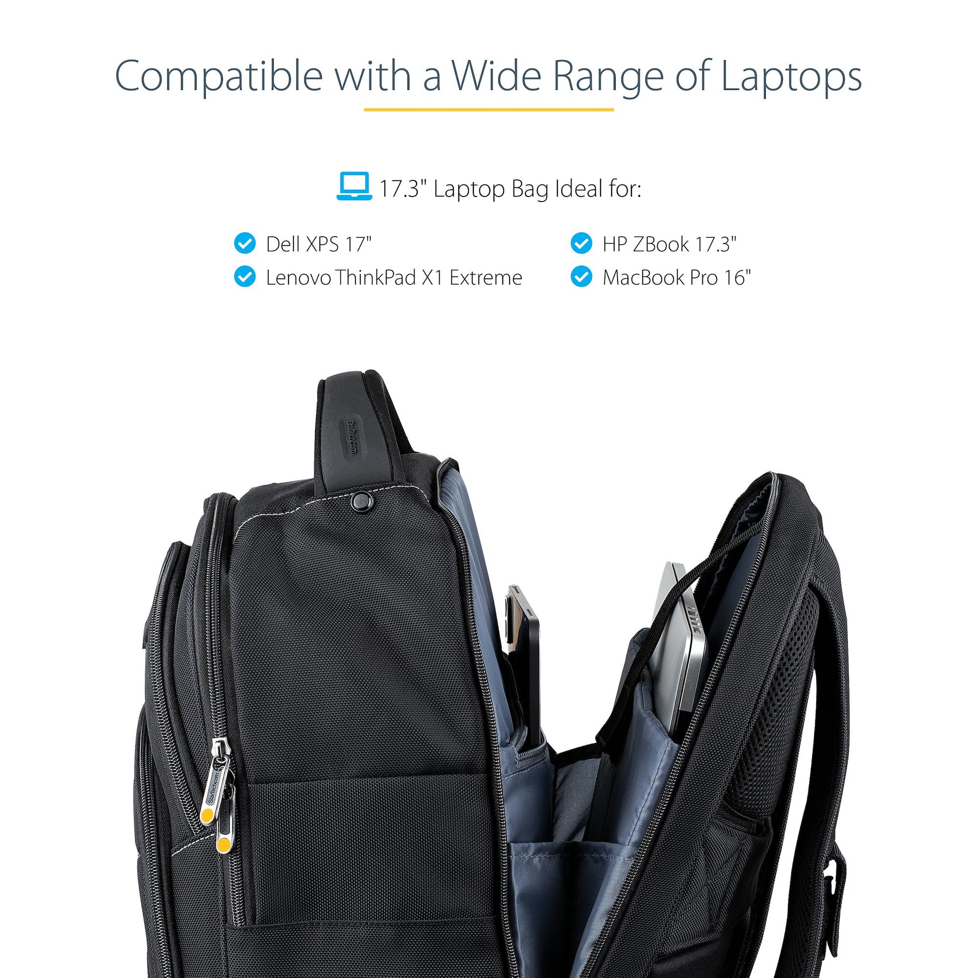 StarTech.com NTBKBAG173 laptop case 17.3" Backpack Black
