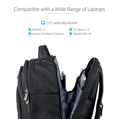 StarTech.com NTBKBAG173 laptop case 17.3" Backpack Black