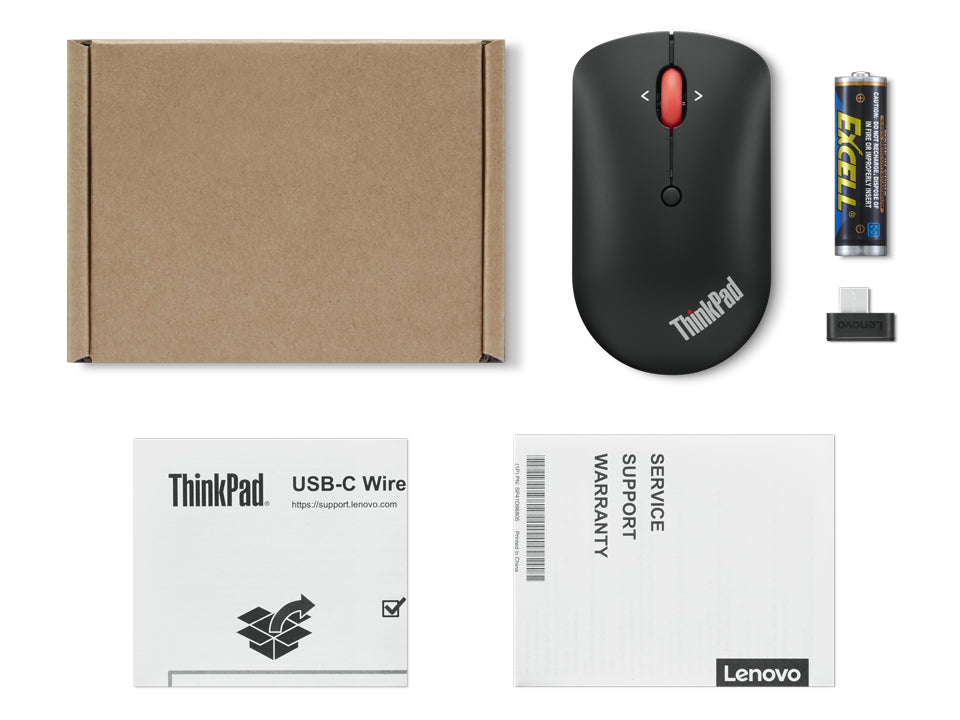 Lenovo ThinkPad USB-C Wireless Compact mouse Office Ambidextrous RF Wireless Optical 2400 DPI