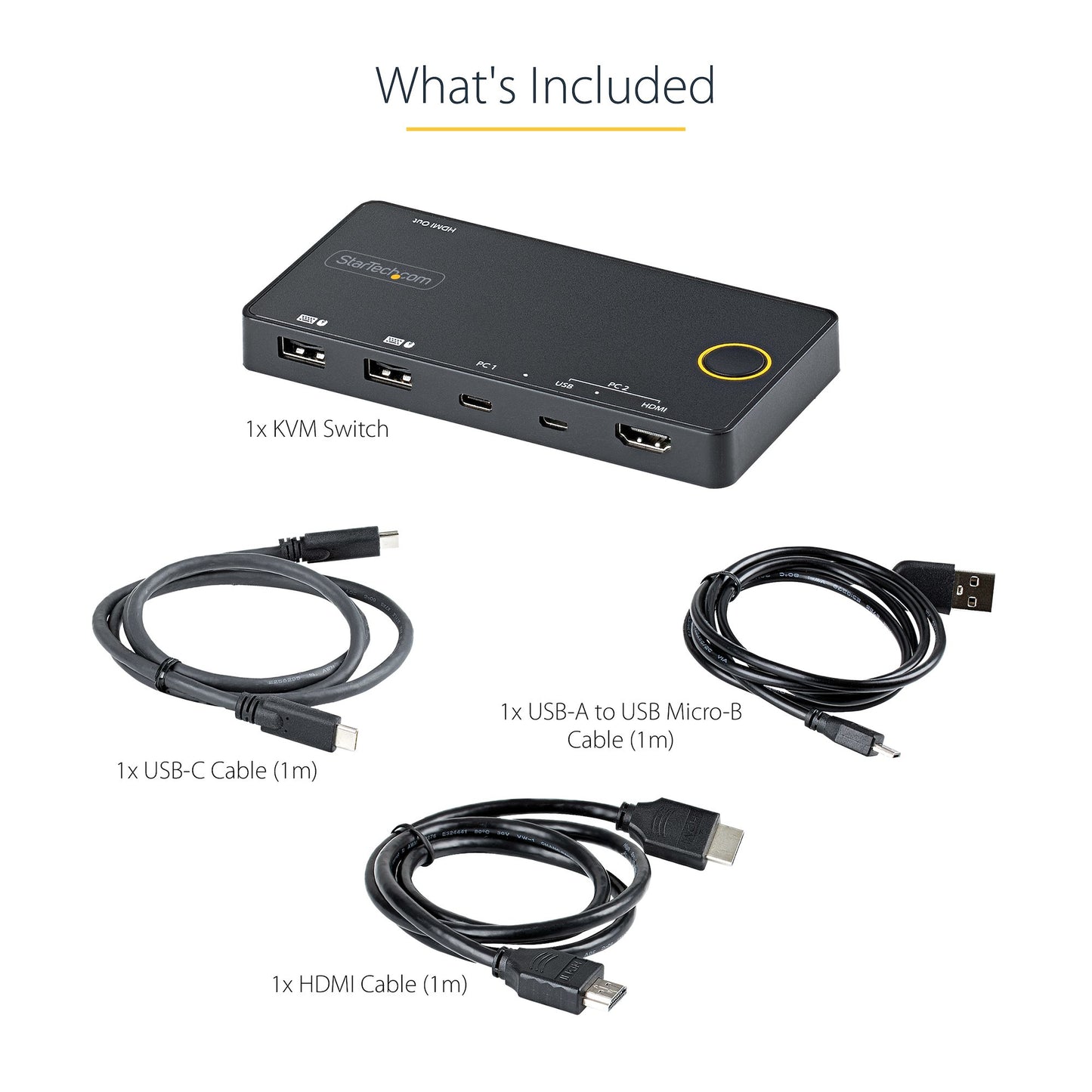 StarTech.com SV221HUC4K KVM switch Black