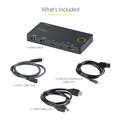 StarTech.com SV221HUC4K KVM switch Black