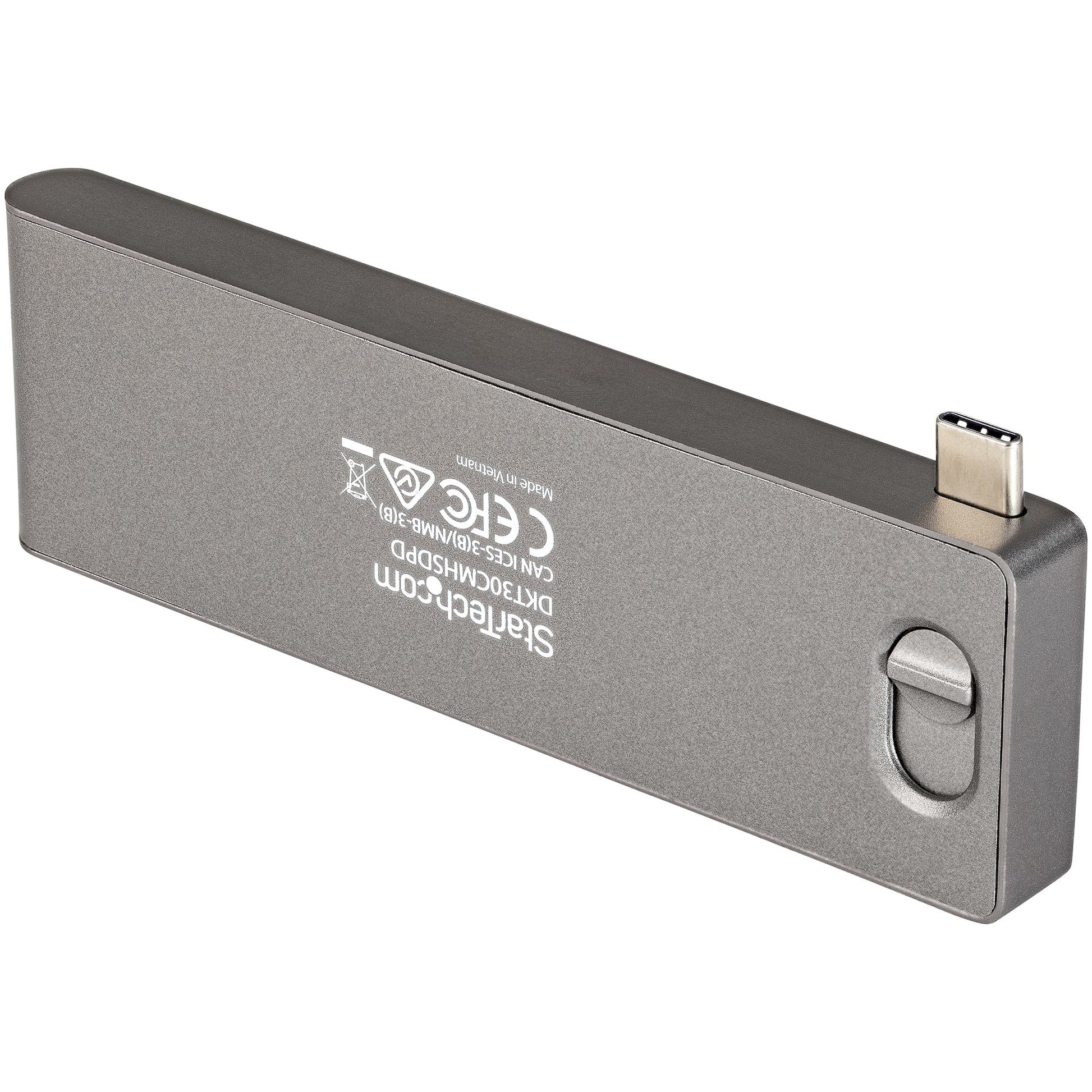 StarTech.com DKT30CMHSDPD laptop dock/port replicator Docking USB 3.2 Gen 1 (3.1 Gen 1) Type-C Black, Gray