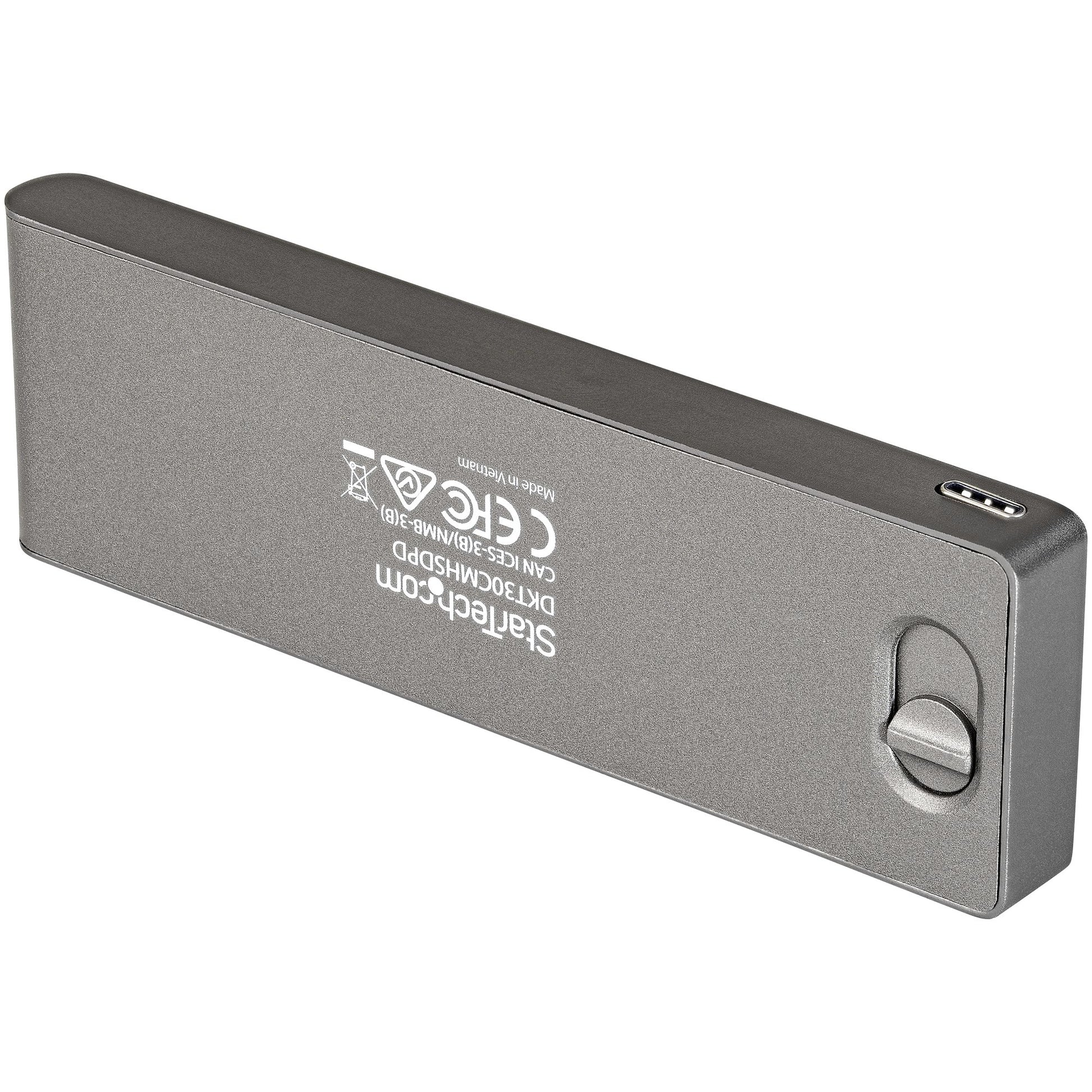StarTech.com DKT30CMHSDPD laptop dock/port replicator Docking USB 3.2 Gen 1 (3.1 Gen 1) Type-C Black, Gray