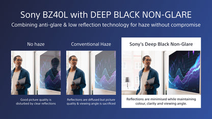 Sony FW-75BZ40L signage display Digital signage flat panel 75" LCD Wi-Fi 700 cd/m² 4K Ultra HD Black Android 24/7