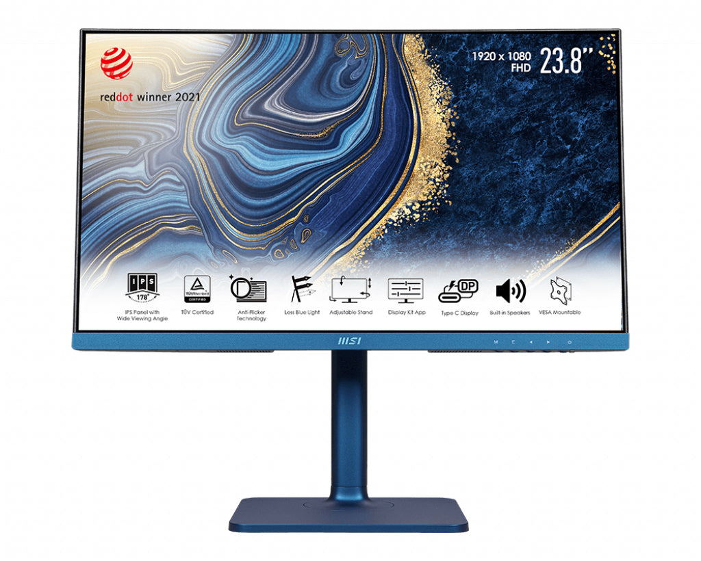 MSI Modern MD241P Ultramarine computer monitor 23.8" 1920 x 1080 pixels Full HD LCD Blue