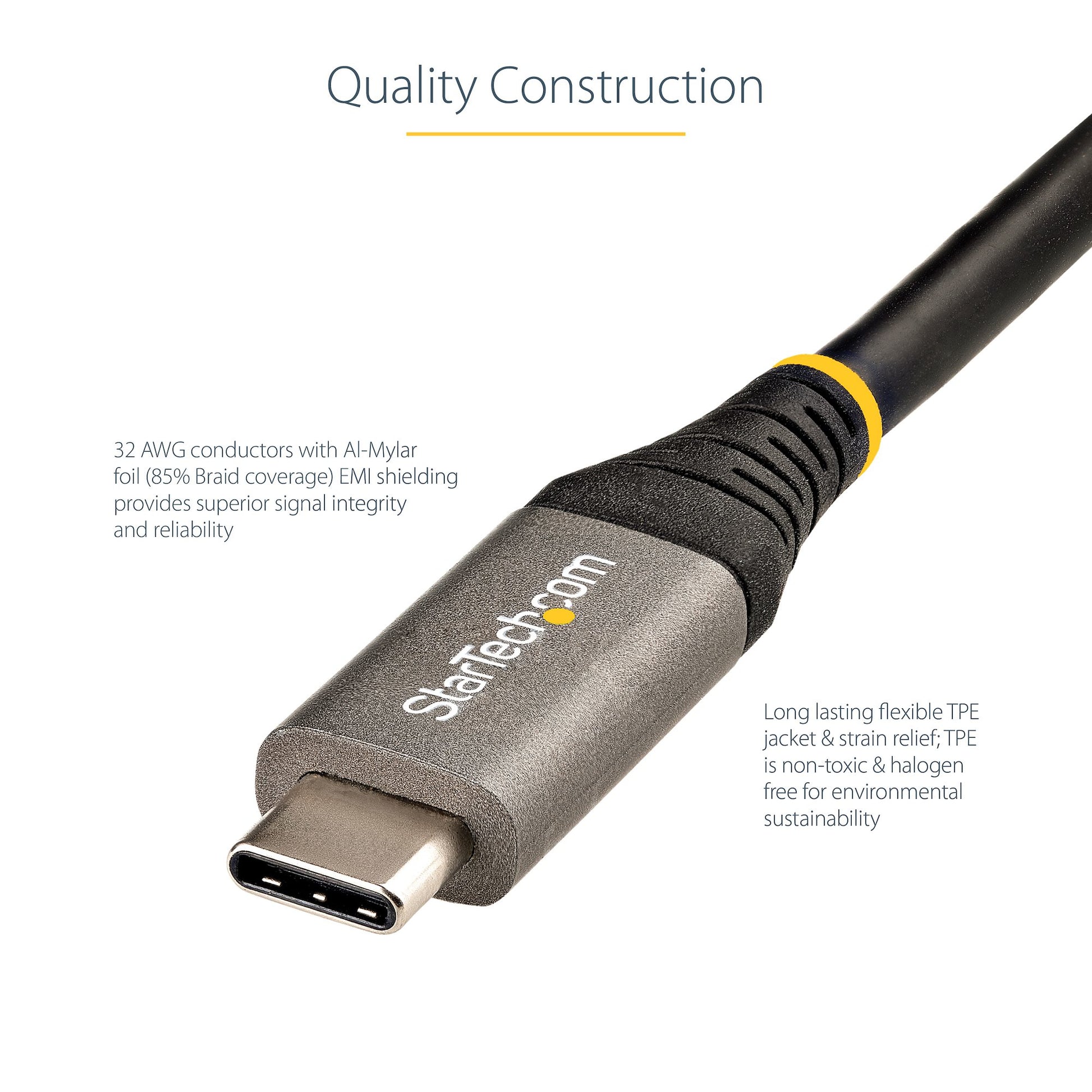 StarTech.com USB31CCV1M USB cable USB 3.2 Gen 2 (3.1 Gen 2) 39.4" (1 m) USB C Black, Gray