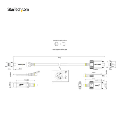 StarTech.com USB31CCSLKV50CM USB cable USB 3.2 Gen 2 (3.1 Gen 2) 19.7" (0.5 m) USB C Gray, Black