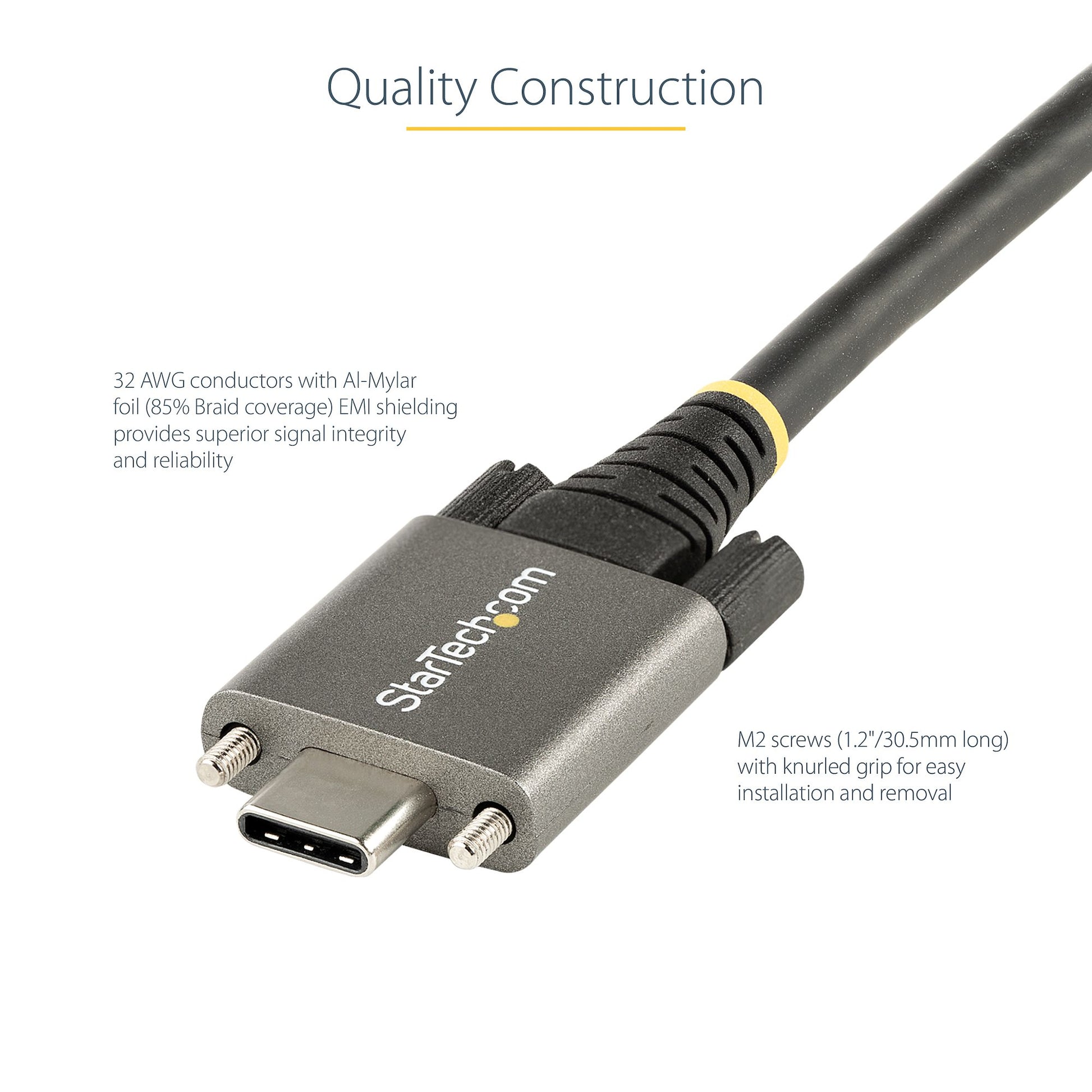 StarTech.com USB31CCSLKV50CM USB cable USB 3.2 Gen 2 (3.1 Gen 2) 19.7" (0.5 m) USB C Gray, Black