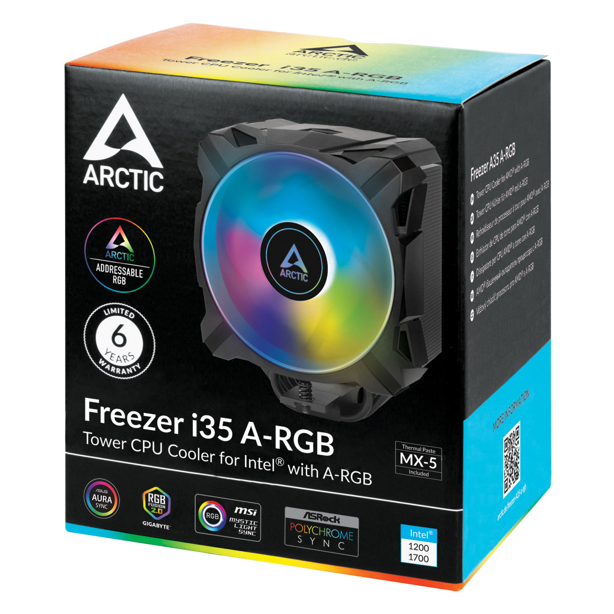 ARCTIC Freezer i35 A-RGB Processor Cooler 4.72" (12 cm) Black 1 pc(s)