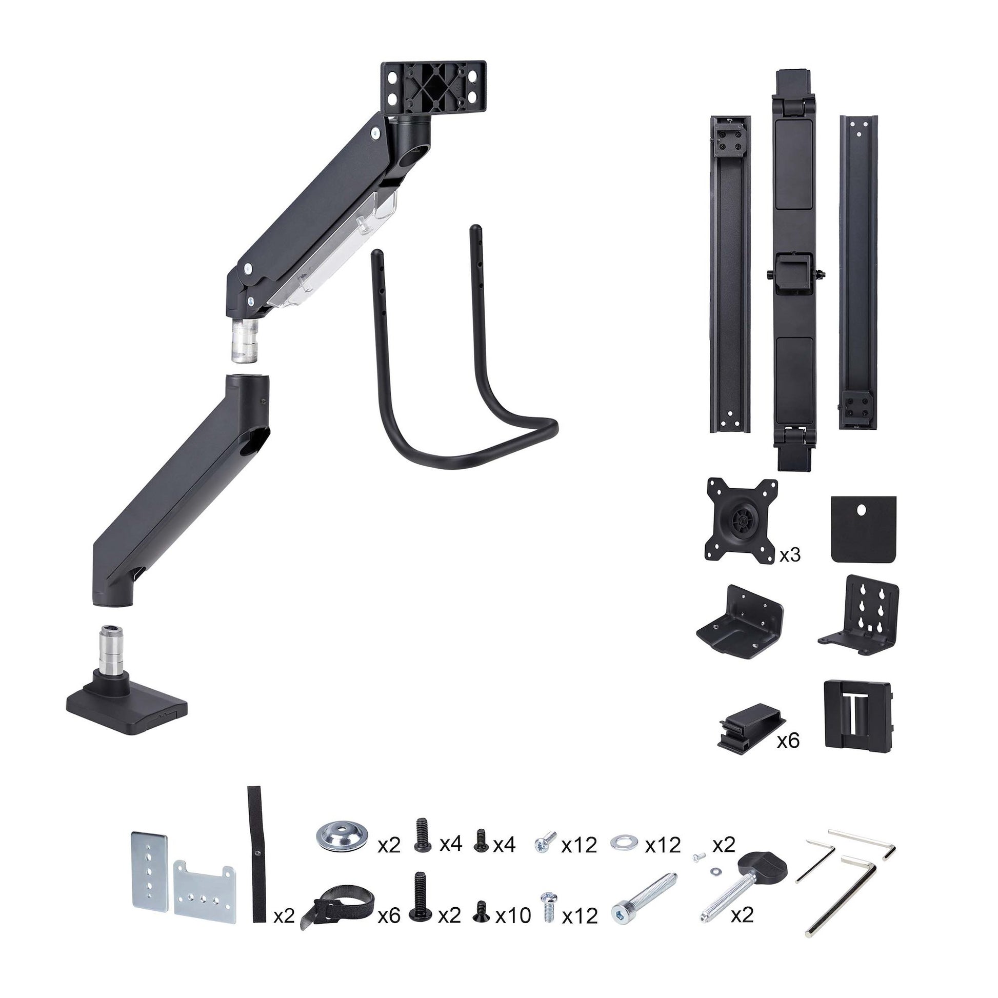 StarTech.com 3M1A3SG-MONITOR-ARM monitor mount / stand 27" Desk Black, Silver