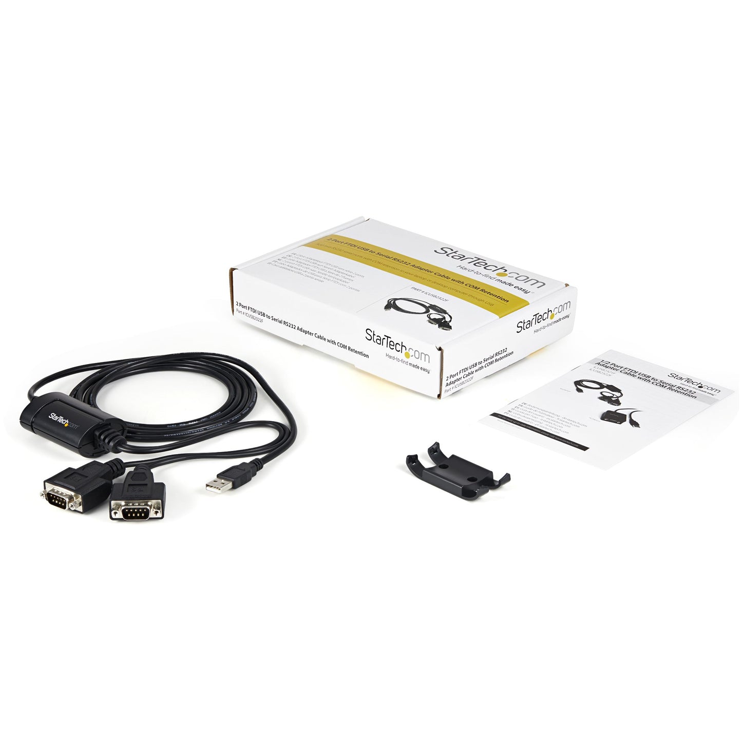 StarTech.com ICUSB2322F serial cable Black 82.7" (2.1 m) USB 2.0 A 2 x DB-9