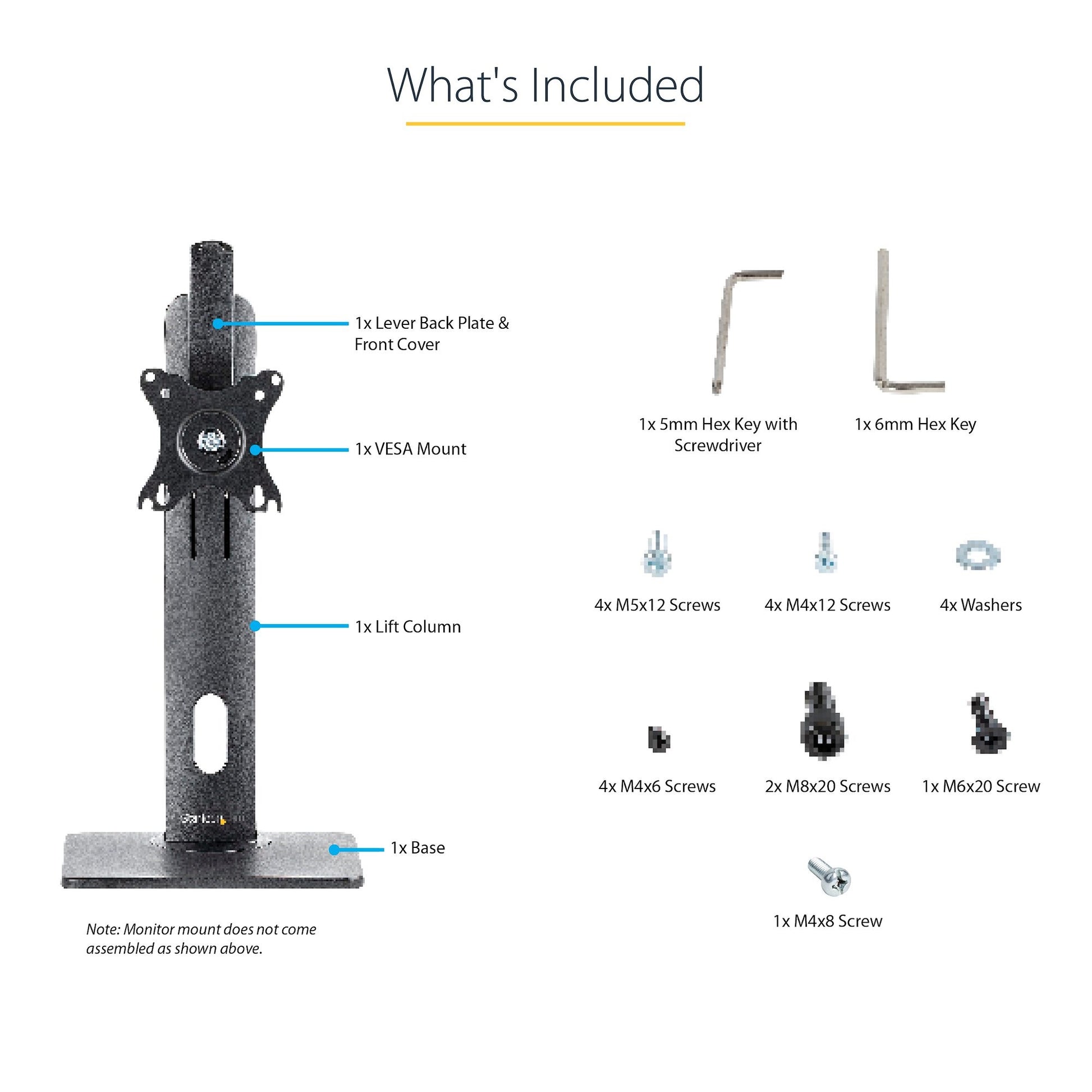 StarTech.com FPPNEUSTND monitor mount / stand 34" Desk Black