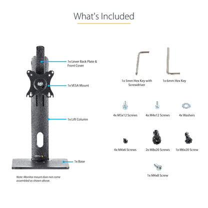 StarTech.com FPPNEUSTND monitor mount / stand 34" Desk Black
