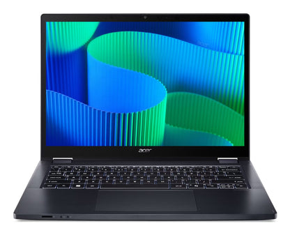 Acer TravelMate TMP414RN-54-72F5 Intel Core Ultra 7 155U Hybrid (2-in-1) 14" Touchscreen WUXGA 16 GB DDR5-SDRAM 1 TB SSD Wi-Fi 6E (802.11ax) Windows 11 Pro Blue