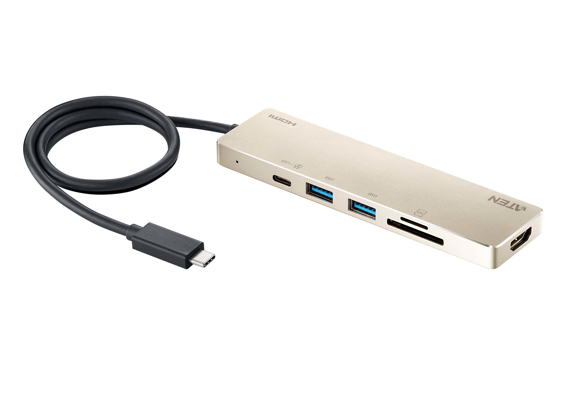 ATEN UH3239 laptop dock/port replicator Wired USB 3.2 Gen 1 (3.1 Gen 1) Type-C Aluminum