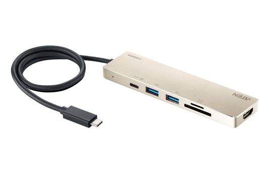 ATEN UH3239 laptop dock/port replicator Wired USB 3.2 Gen 1 (3.1 Gen 1) Type-C Aluminum