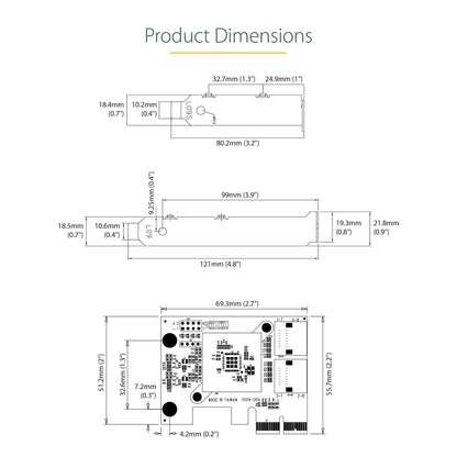StarTech.com 4P6G-PCIE-SATA-CARD interface cards/adapter Internal