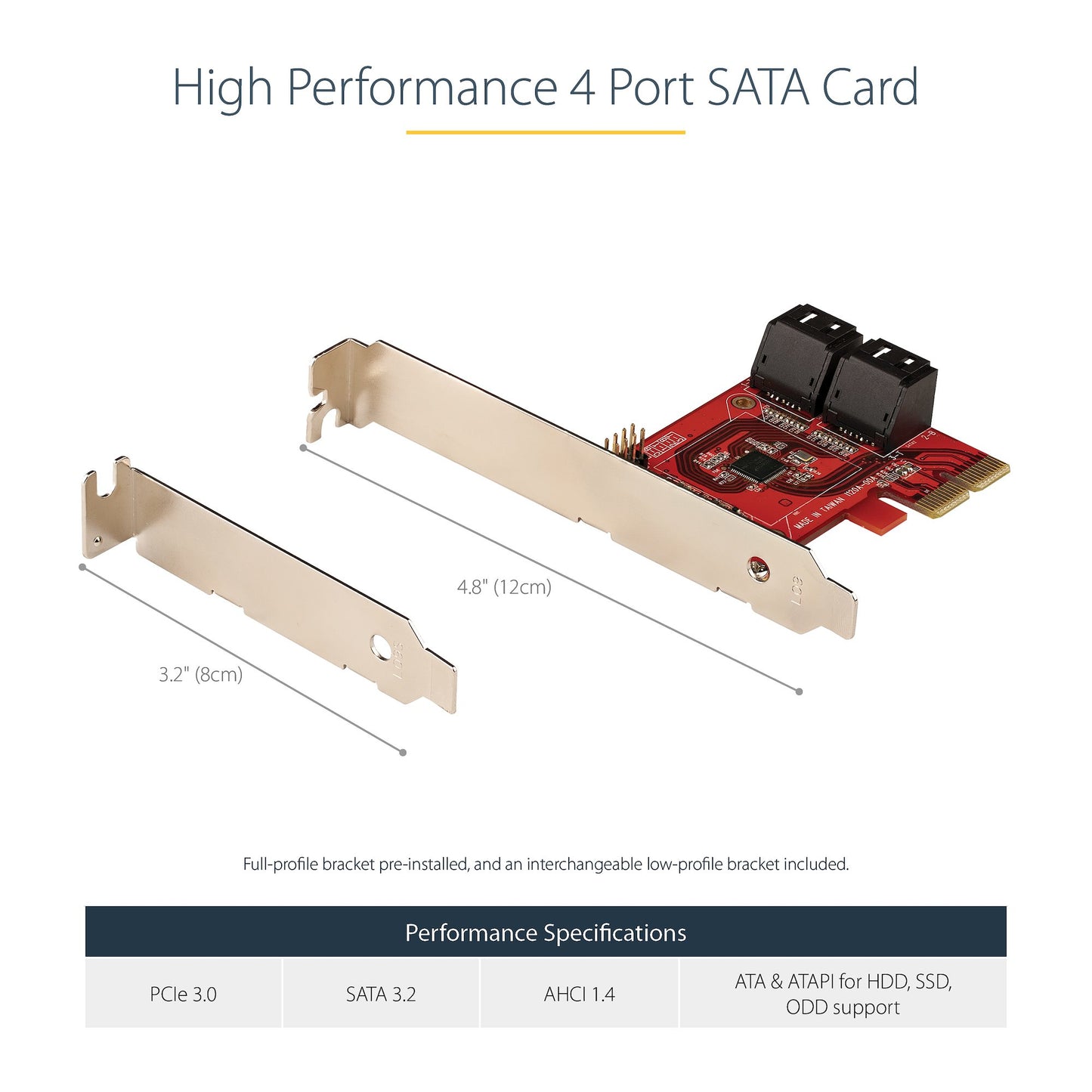 StarTech.com 4P6G-PCIE-SATA-CARD interface cards/adapter Internal