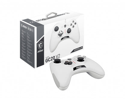 MSI FORCEGC20V2WHITE White USB 2.0 Gamepad Analogue / Digital Android, PC