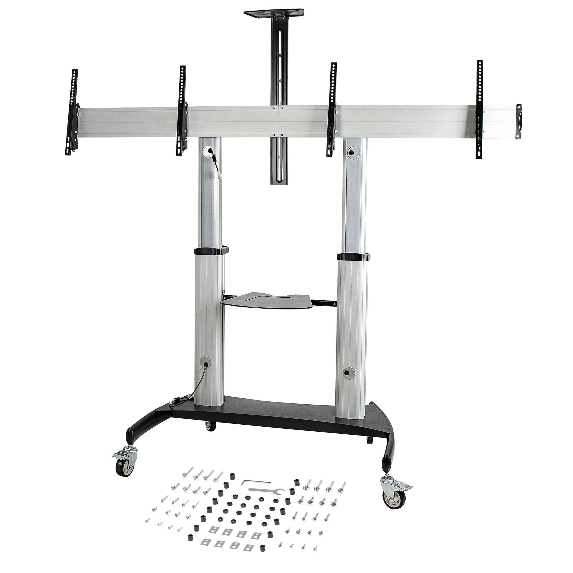 StarTech.com STNDMTVDUO TV mount/stand 60" Black, Silver