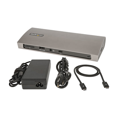 StarTech.com TB4CDOCK laptop dock/port replicator Wired Thunderbolt 4 Black, Gray