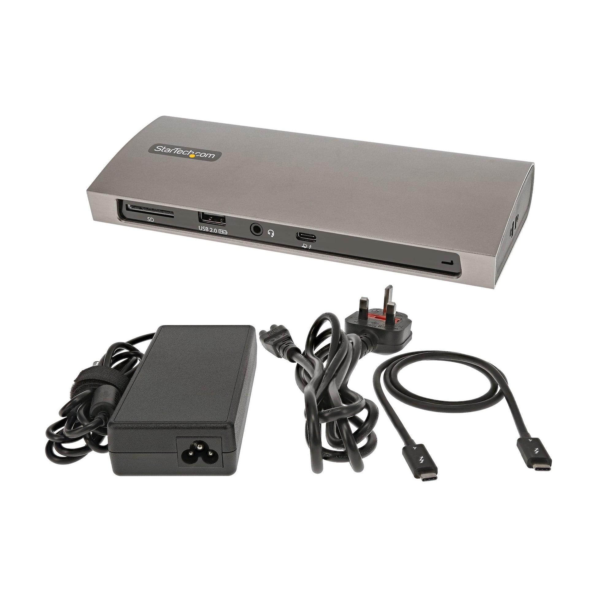 StarTech.com TB4CDOCK laptop dock/port replicator Wired Thunderbolt 4 Black, Gray