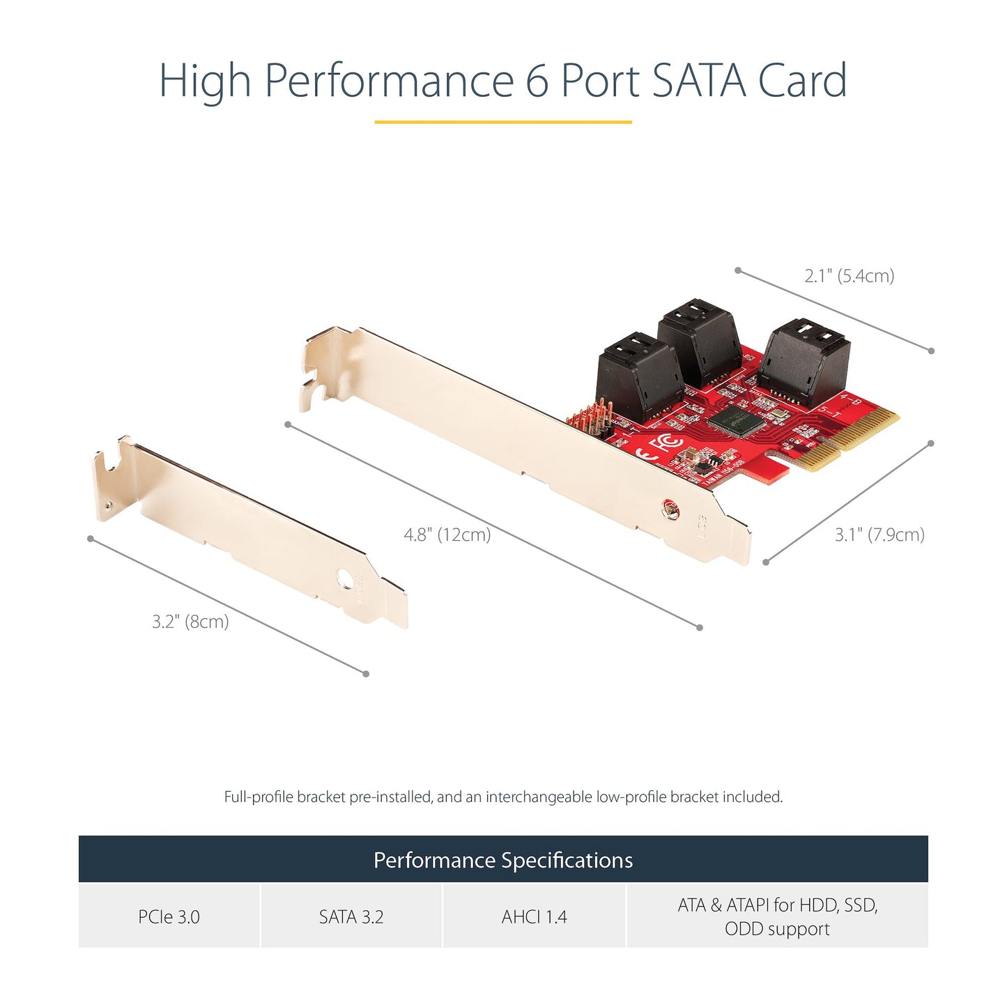 StarTech.com 2P6G-PCIE-SATA-CARD interface cards/adapter Internal