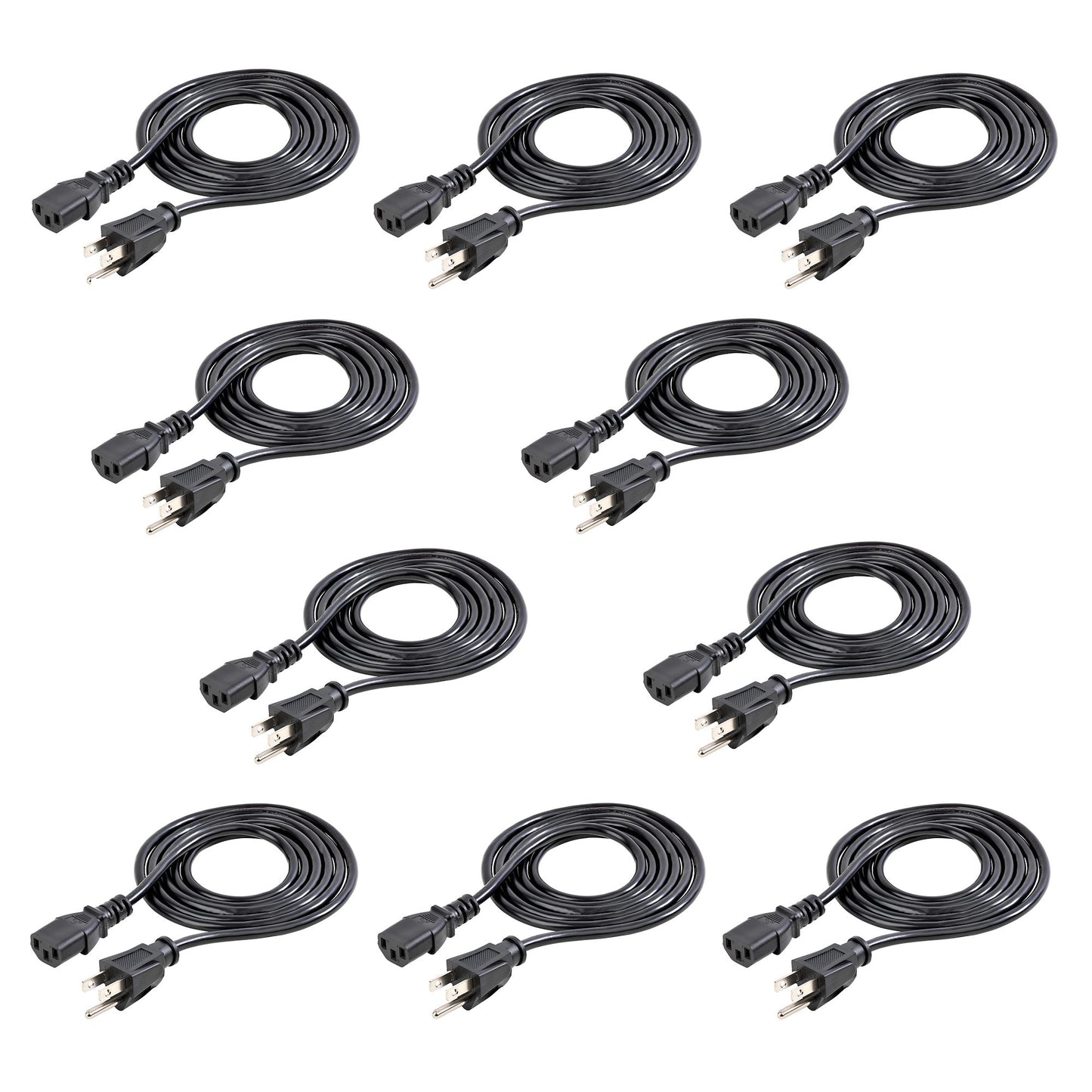 StarTech.com PXT10110PK power cable Black 70.9" (1.8 m) NEMA 5-15P C13 coupler