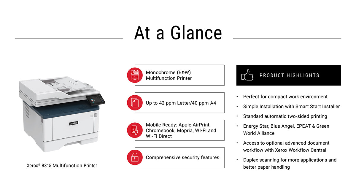 Xerox B315/DNI multifunction printer Laser A4 600 x 600 DPI 40 ppm Wi-Fi