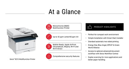 Xerox B315/DNI multifunction printer Laser A4 600 x 600 DPI 40 ppm Wi-Fi