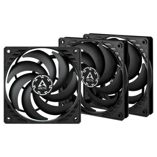 ARCTIC P12 Slim PWM PST Computer case Fan 4.72" (12 cm) Black 3 pc(s)