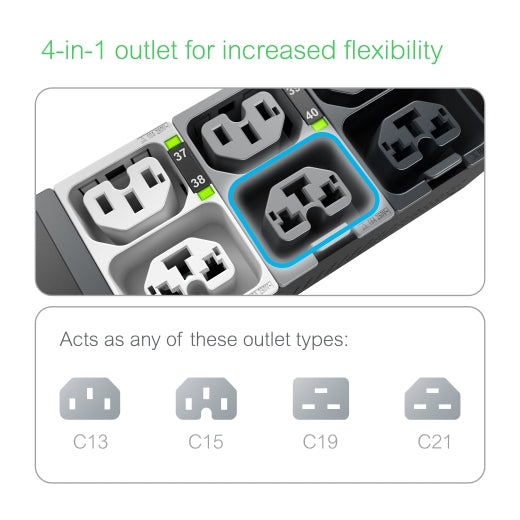 APC APDU10350SM power distribution unit (PDU) 48 AC outlet(s) 0U Black