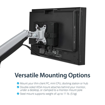 StarTech.com ACCSMNT CPU holder Monitor stand-mounted CPU holder Black