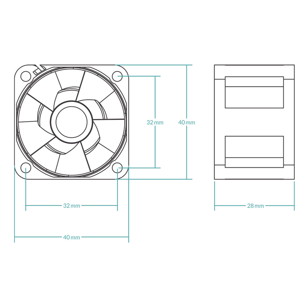 ARCTIC S4028-6K Computer case Fan 1.57" (4 cm) Black 5 pc(s)