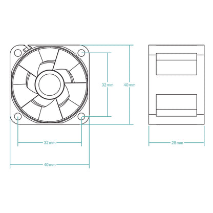 ARCTIC S4028-6K Computer case Fan 1.57" (4 cm) Black 5 pc(s)