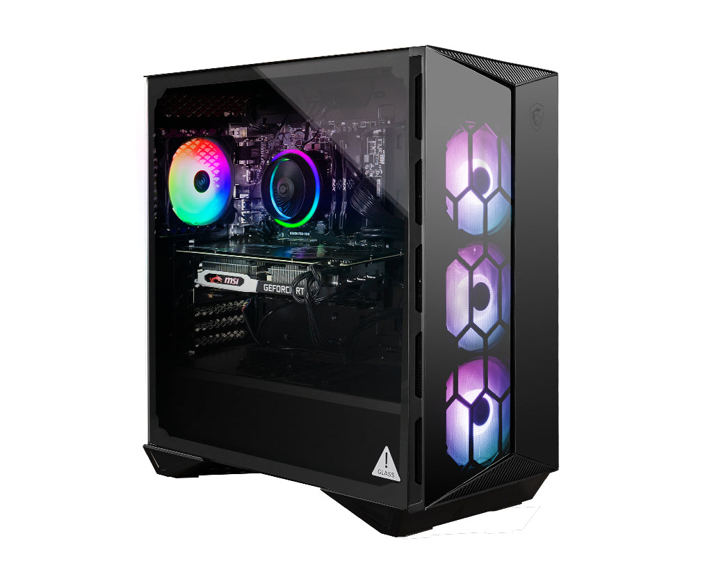 MSI Aegis R 12TH-286US Intel® Core™ i5 i5-12400F 16 GB DDR4-SDRAM 500 GB SSD NVIDIA GeForce RTX 3050 Windows 11 Home Desktop PC Black
