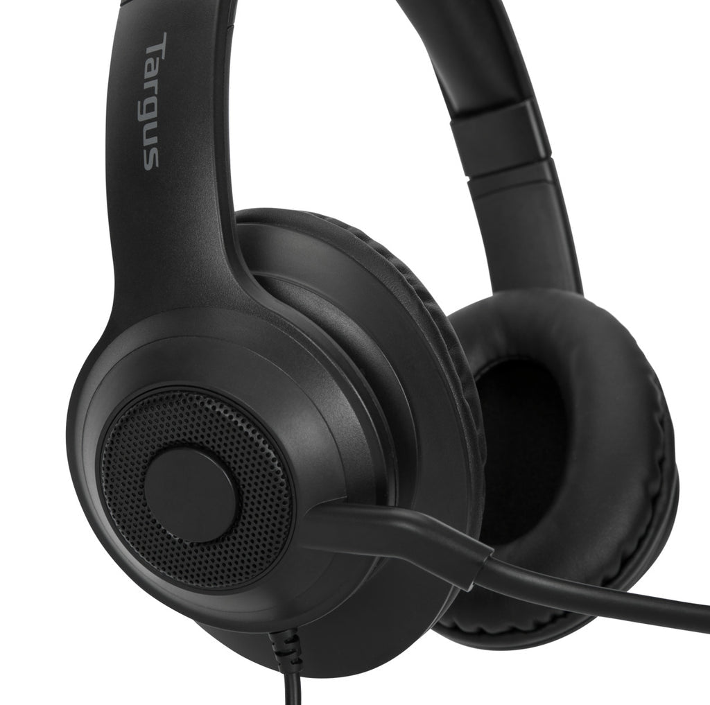 Targus AEH102TT headphones/headset Wired Head-band Office/Call center USB Type-A Black