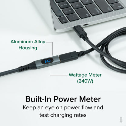 Plugable Technologies USBC-METER3-1MF USB cable USB 3.2 Gen 2 (3.1 Gen 2) 39.4" (1 m) Black