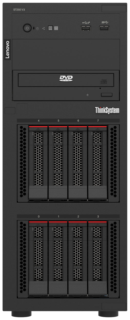 Lenovo ThinkSystem ST250 V3 server Tower Intel Xeon E E-2434 3.4 GHz 16 GB DDR5-SDRAM 300 W