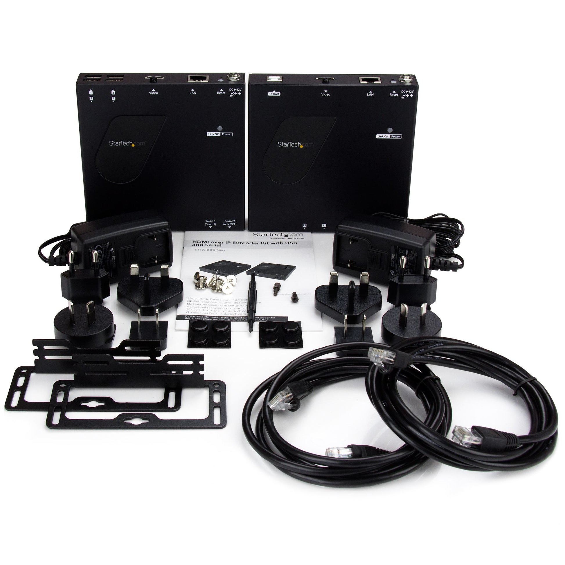 StarTech.com ST12MHDLANU AV extender AV transmitter & receiver Black