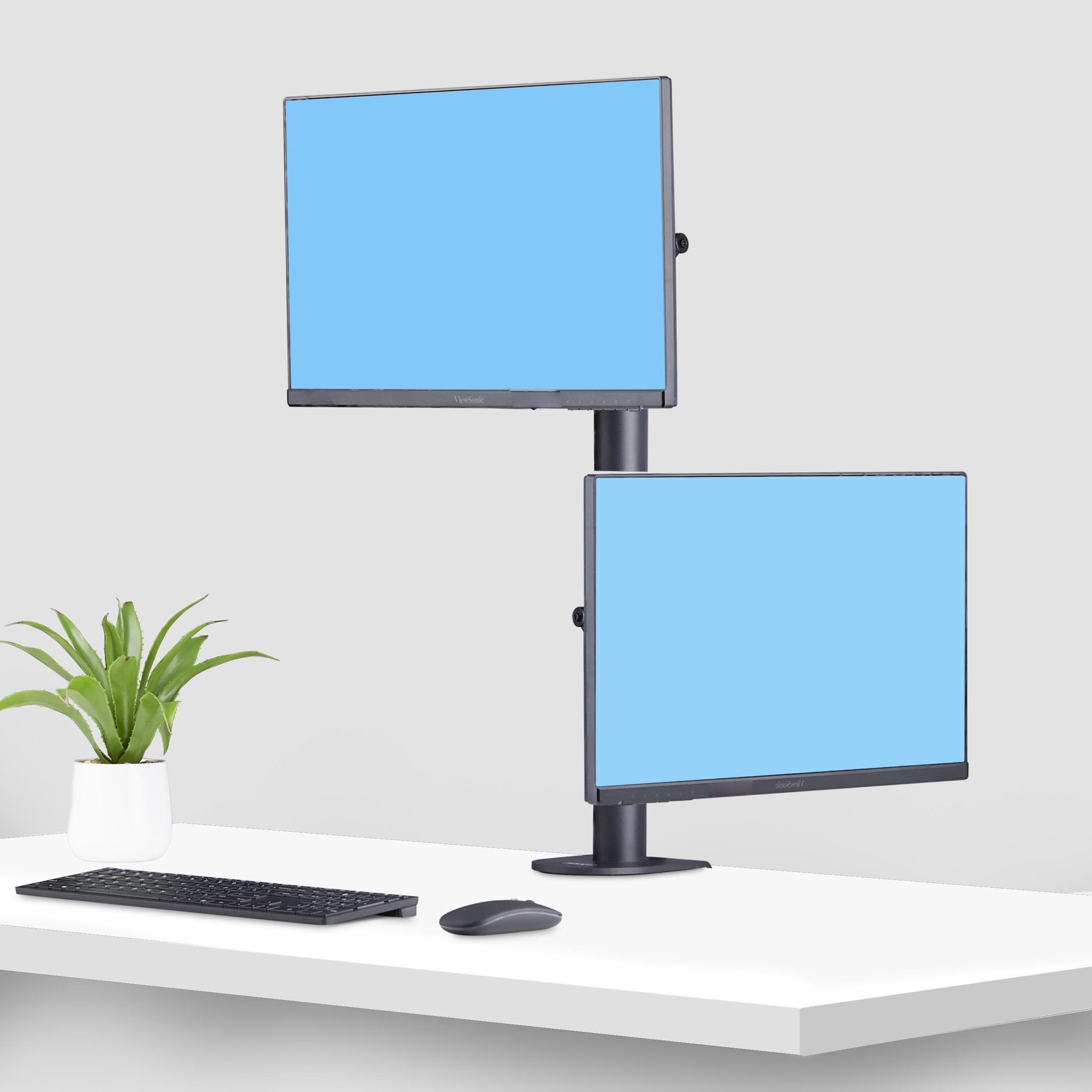 StarTech.com H2MPV-MONITOR-MOUNT monitor mount / stand 49" Desk Black